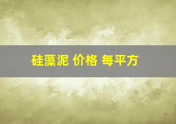 硅藻泥 价格 每平方